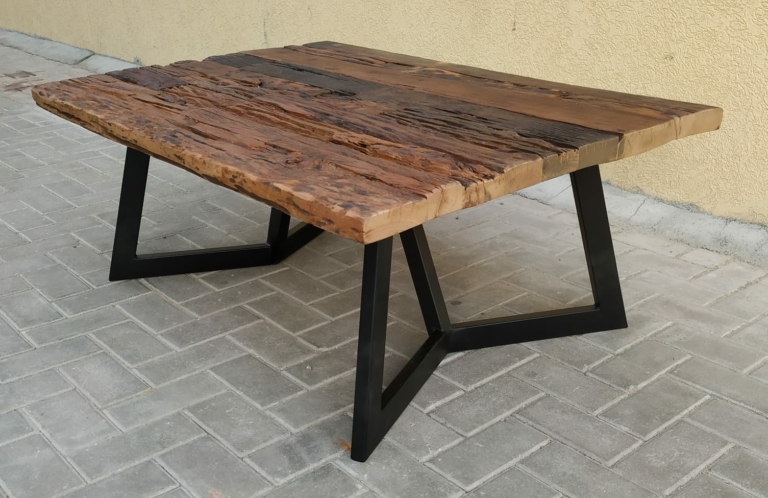 Railway wood coffee table