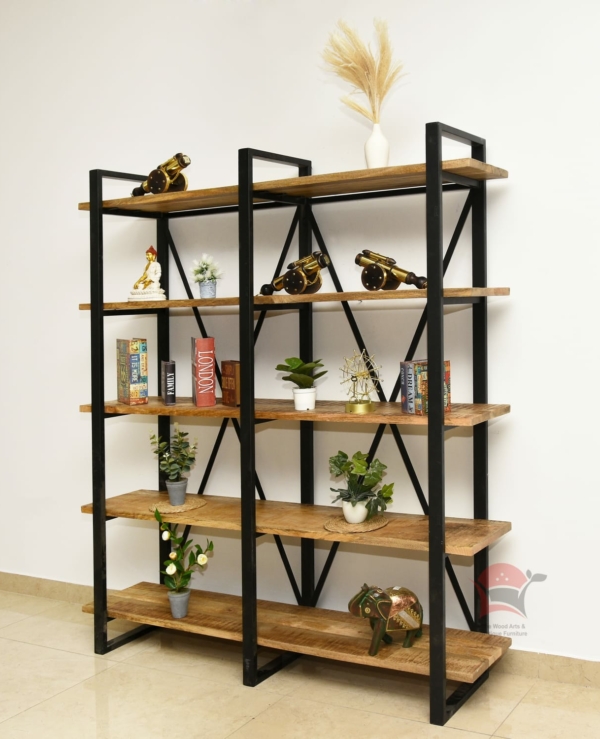Sturdy Metal Frame wooden shelf